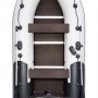 Надувная лодка Ривьера Компакт 3400 СК комби светло-серый/черный