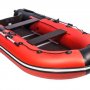 Надувная лодка Ривьера Компакт 3400 СК комби красный/черный