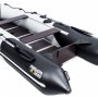 Надувная лодка Ривьера Компакт 3600 СК комби светло-серый/черный