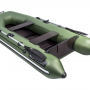 Надувная лодка Аква 2800 Слань-книжка киль зеленый