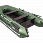 Надувная лодка Аква 2900 Слань-книжка киль зеленый