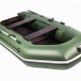 Надувная лодка Аква 2900 Слань-книжка киль зелено/черный