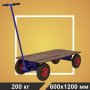 Тележка платформенная Rusklad ТПО О (600х1200 мм) колёса пневмо d250 мм