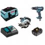 Набор инструмента Makita (Дрель-шуруповерт Makita DHP482Z + Пила дисковая DSS610Z) (142695240940)