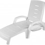 Шезлонг складной СтандартПластикГрупп 150-0008 (белый)