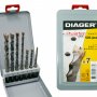Набор сверл Diager SDS+ Twister 7шт 5-12мм (105D)