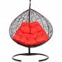 Кресло подвесное BiGarden Gemini Black (красная подушка)
