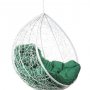 Кресло подвесное BiGarden Tropica White BS (без стойки,зеленая подушка)
