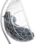 Кресло подвесное M-Group для двоих (белый ротанг/серая подушка)