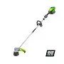 Триммер Greenworks GD82LT – боковой ракурс с эргономичной рукояткой