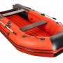Надувная лодка Таймень NX 3400 НДНД PRO красный/черный