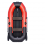 Надувная лодк Таймень N 270 НД комби красный/черный