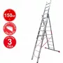 Лестница алюминиевая трехсекционная профессиональная Новая высота 9 ступеней 3230309