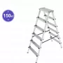 Стремянка алюминиевая двухсторонняя Новая высота 6 ступеней 1120206