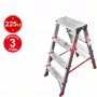 Стремянка алюминиевая двухсторонняя профессиональная Новая Высота 6 ступеней 3120206