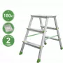 Стремянка алюминиевая двухсторонняя с увеличенной площадкой Новая Высота 3 ступеней 2120203