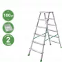 Стремянка алюминиевая двухсторонняя с увеличенной площадкой Новая Высота 6 ступеней 2120206