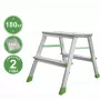 Стремянка алюминиевая двухсторонняя с увеличенной площадкой Новая Высота 2 ступеней 2120202