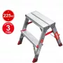 Стремянка алюминиевая двухсторонняя профессиональная Новая Высота 2 ступеней 3120202