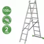 Лестница алюминиевая двухсекционная Новая высота 8 ступеней 2220208