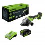 Аккумуляторная угловая шлифмашина Greenworks GD24AG (3200207CUG)