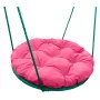 Качели подвесные M-Group Гнездо в оплетке 1.2м (розовая подушка)