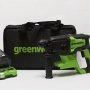 Перфоратор аккумуляторный GreenWorks GD24SDS2K4 (3803007UB)