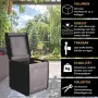 Сундук пластиковый уличный ArtPlast Cube 130л черный/серый