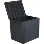 Сундук Prosperplast Woodebox 140л антрацитовый