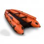 Лодка надувная моторная Solar-420 Strela Jet tunnel с фальшбортом оранжевый