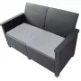 Диван садовый 2х местный Adriano Basegi 2 темно серый