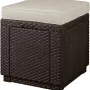 Пуф садовый с подушкой Keter Cube (коричневый)