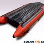 Лодка надувная моторная Solar-470 Caravan Jet Tunnel красный