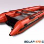 Лодка надувная моторная Solar-470 Caravan Jet Tunnel красный