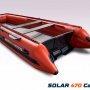 Лодка надувная моторная Solar-470 Caravan Jet Tunnel красный