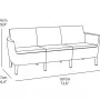 Диван трехместный Keter Salemo 3 капучино