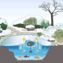 Насос-антиобледенитель Oase IceFree 4 Seasons с фонтанными насадками