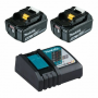 Комплект Makita 197570-9: аккумулятор BL1850B 5 Ач (2 шт.) + зарядное устройство DC18RC