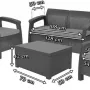 Комплект садовой мебели Keter CORFU BOX коричневый