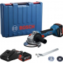 Машина шлифовальная угловая Bosch GWS 18V-8 Professional (06019N9020) (с 2-мя АКБ, кейс)