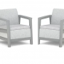 Комплект кресел садовых Keter Scandi Linea chair 2x (светло-серый)