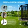 Батут Sundays Favorite Premium-D312/10FT (квадраты, с сеткой, с лестницей)