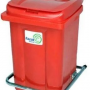Контейнер для мусора Razak Plast с педалью 60 л (красный)