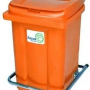 Контейнер для мусора Razak Plast с педалью 60 л (оранжевый)