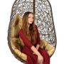 Кресло подвесное BiGarden Easy Brown (бежевая подушка)