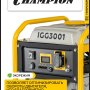 Генератор бензиновый Champion IGG3001