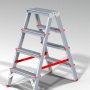 Стремянка алюминиевая двухсторонняя профессиональная Новая Высота 5 ступеней 3120205