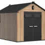 Хозяйственный блок Springhouse Smart Country Deco 8х8 (чёрный/ореховый)