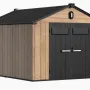 Хозяйственный блок Springhouse Smart Country Deco 8х12 (чёрный/ореховый)