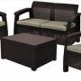 Набор мебели Keter Plastic Corfu II Box (коричневый) 223172